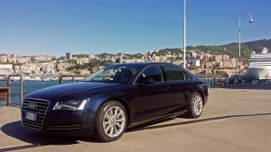 audi a8 lanterna limo service private taxi genova milano noleggio con conducente ncc